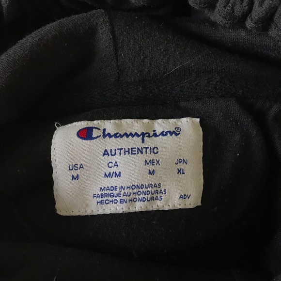 Black Champion Hoodie Sweatshirt - Picture 2 of 2